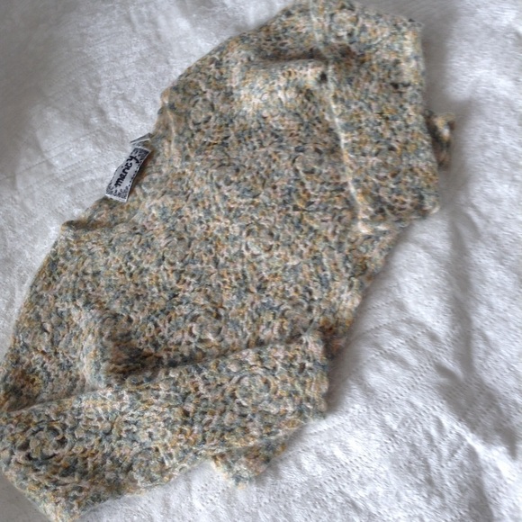 Y2K MARIE Y MULTICOLOR MOHAIR CROPPED SWEATER, L JR - Picture 3 of 7